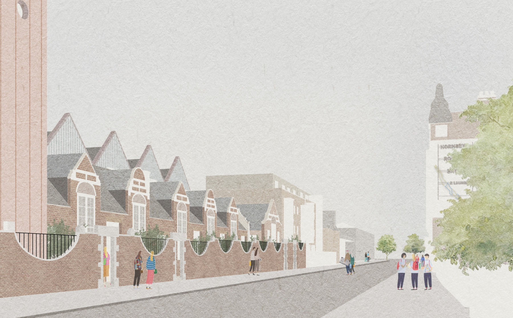 179 Hornsey Road - RCKa - Sketch View from South